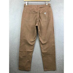 Vintage Guess Jeans Mens American Tradition‎ Straight Leg Brown Denim Pants